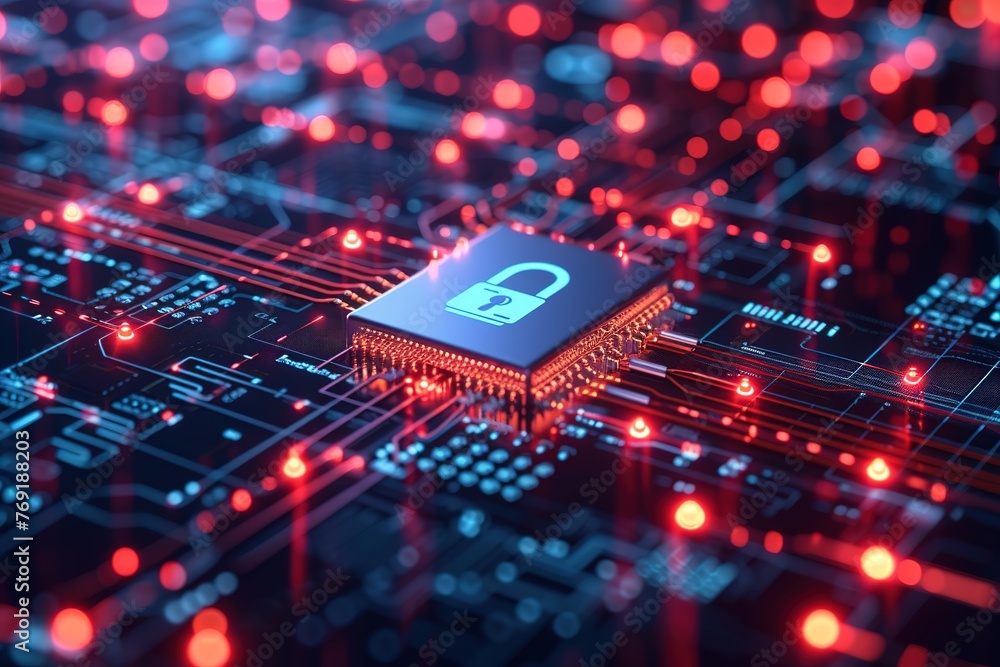 High resolution abstract blue and purple technology circuit board background High resolution abstract blue and purple technology circuit board background