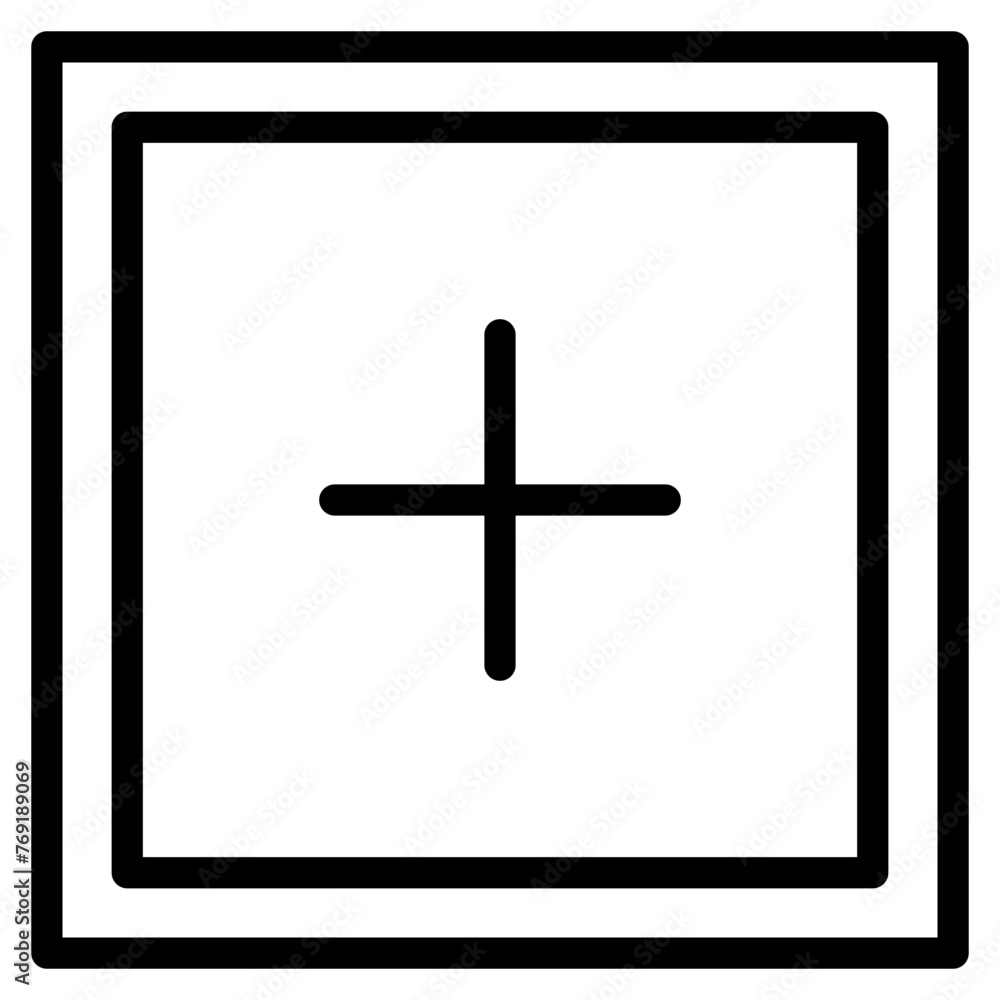 Add item / positive sign line art icon for apps and websites Add item / positive sign line art icon for apps and websites