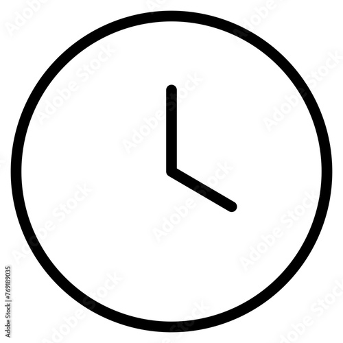 clock icon on square internet button