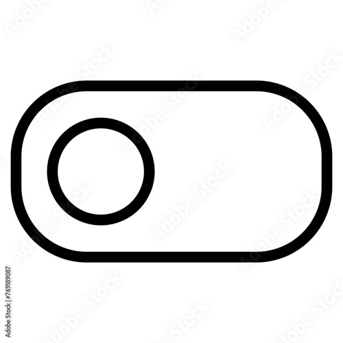 On and Off toggle switch button. Material design switch buttons. Vector
