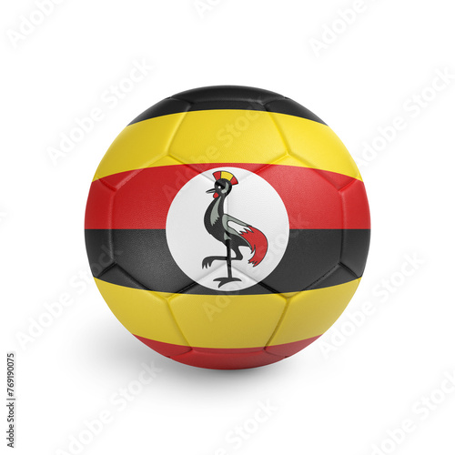 Free Download Soccer ball with Uganda team flag, isolated on white background - GFXLoad