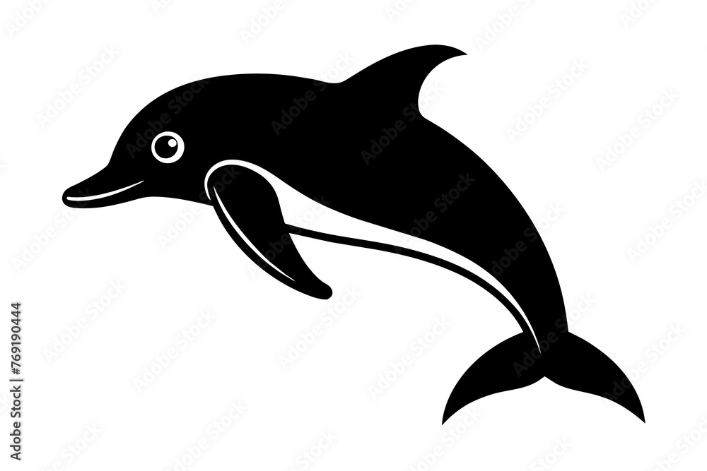 dolphin silhouette vector illustration dolphin silhouette vector illustration