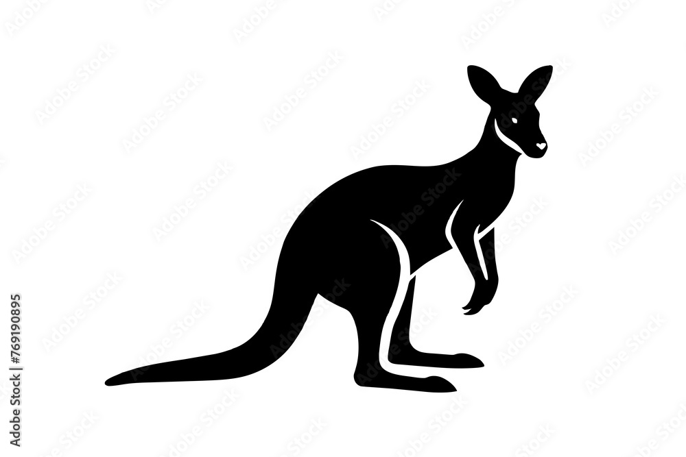 kangaroo silhouette vector illustration kangaroo silhouette vector illustration