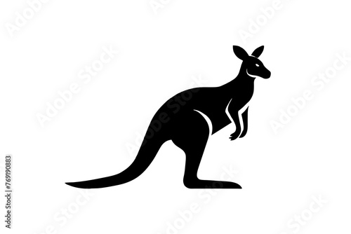 kangaroo silhouette vector illustration