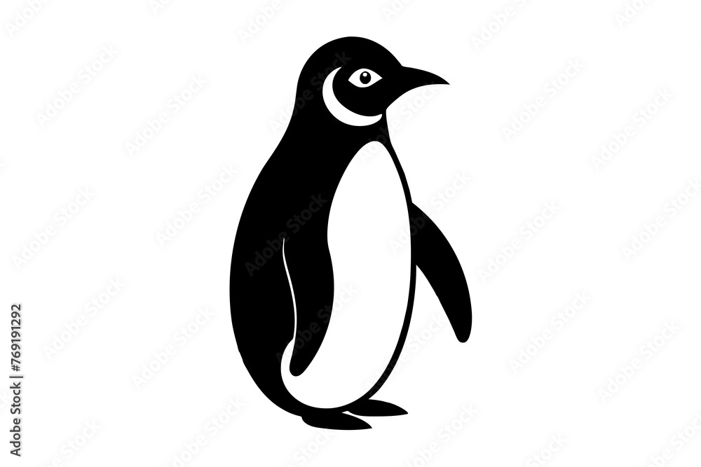 Naklejka premium penguin silhouette vector illustration