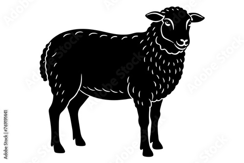 sheep silhouette vector illustration