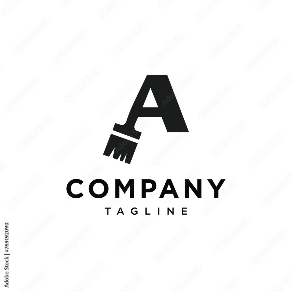 Fototapeta premium Letter A Paint logo icon vector template.eps