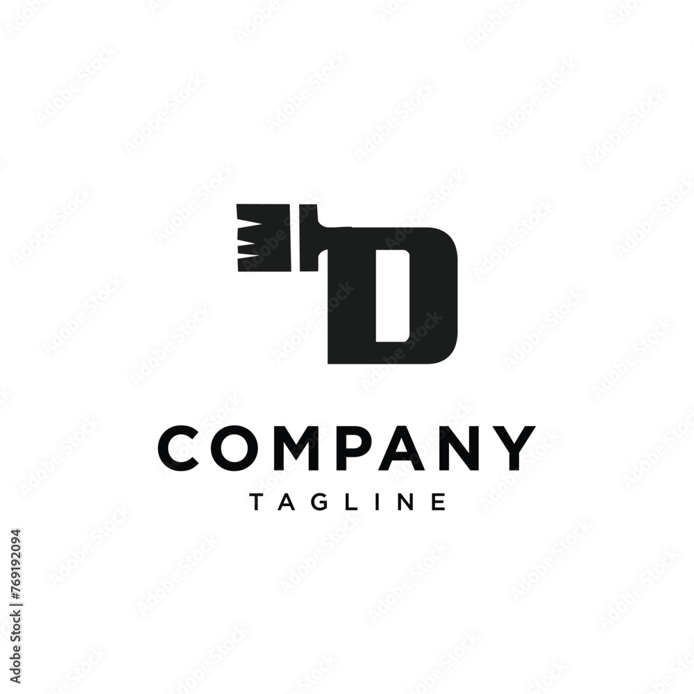 Letter D Paint logo icon vector template.eps Letter D Paint logo icon vector template.eps