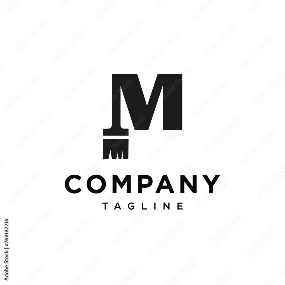 Letter M Paint logo icon vector template.eps Letter M Paint logo icon vector template.eps