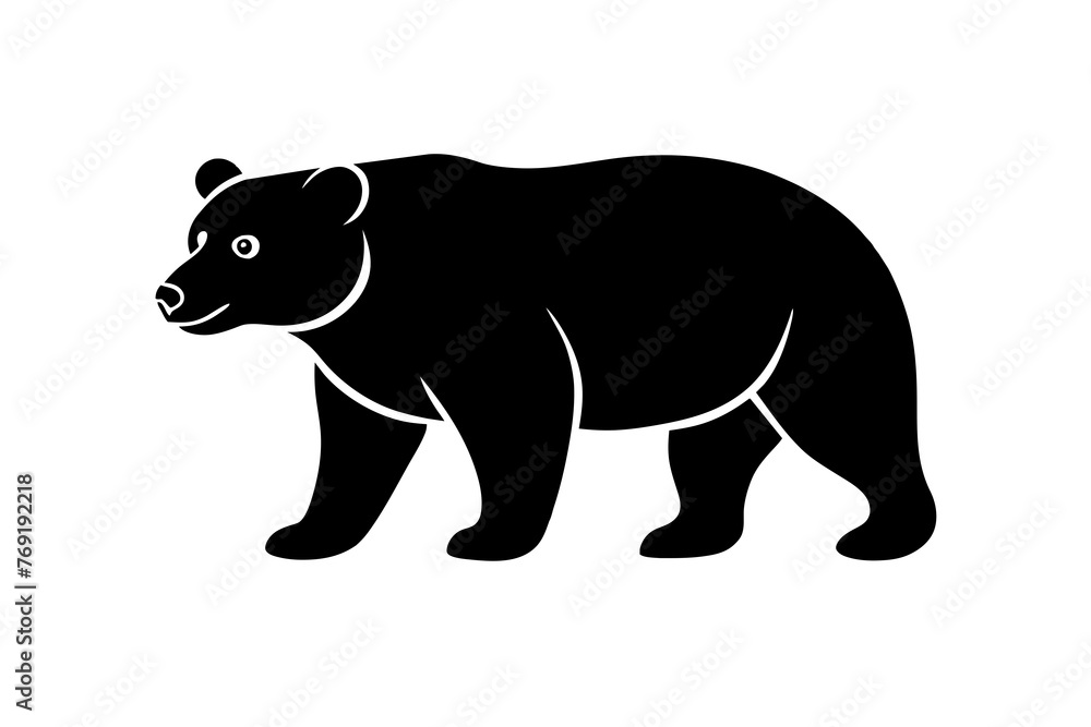 bear silhouette vector illustration bear silhouette vector illustration