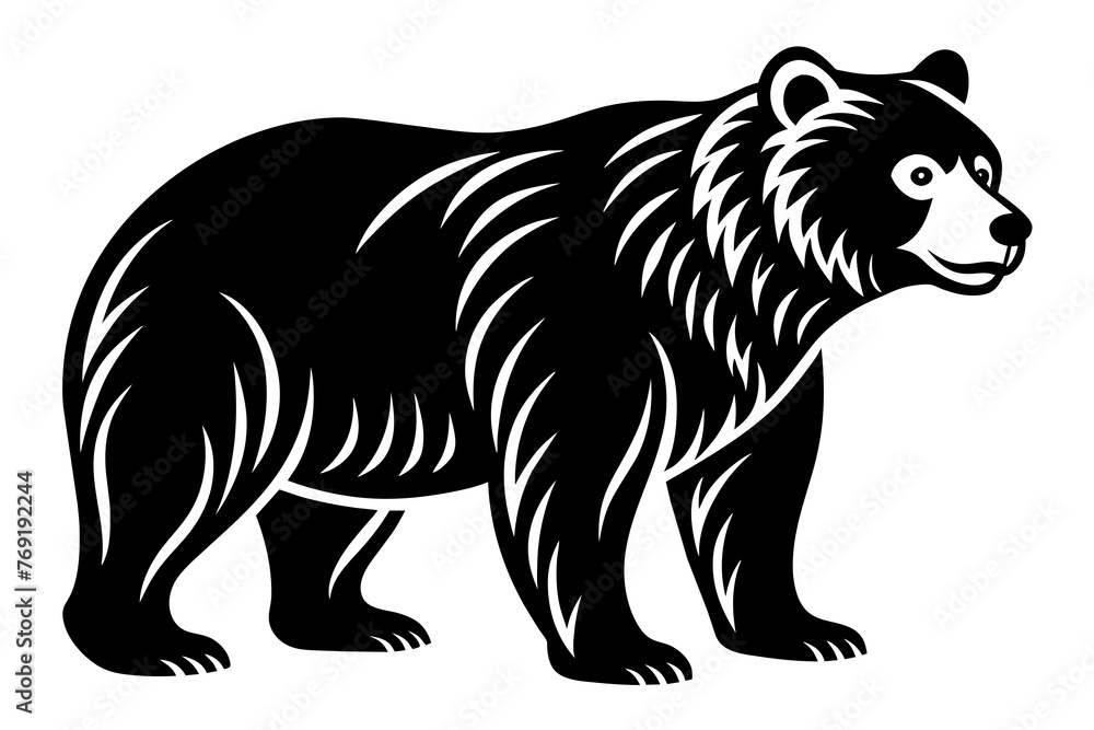 bear silhouette vector illustration