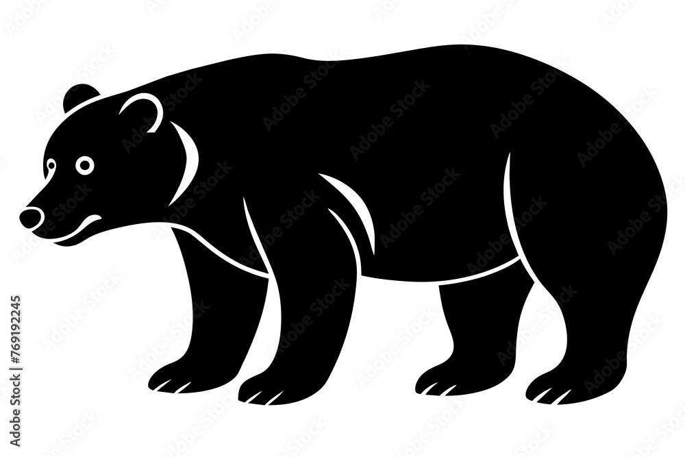 Fototapeta premium bear silhouette vector illustration