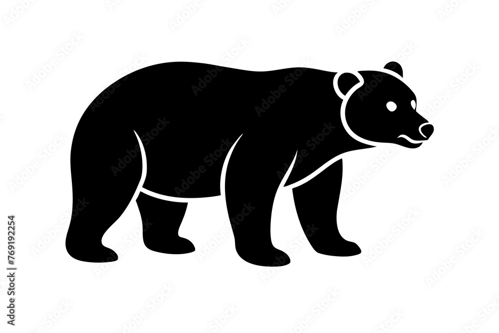 bear silhouette vector illustration bear silhouette vector illustration