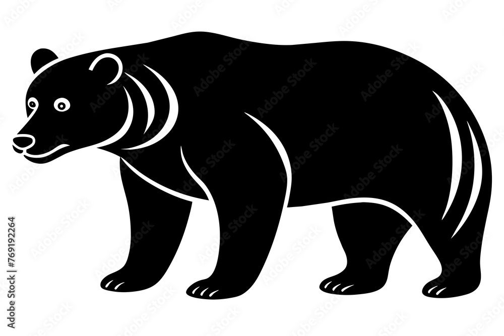 bear silhouette vector illustration bear silhouette vector illustration
