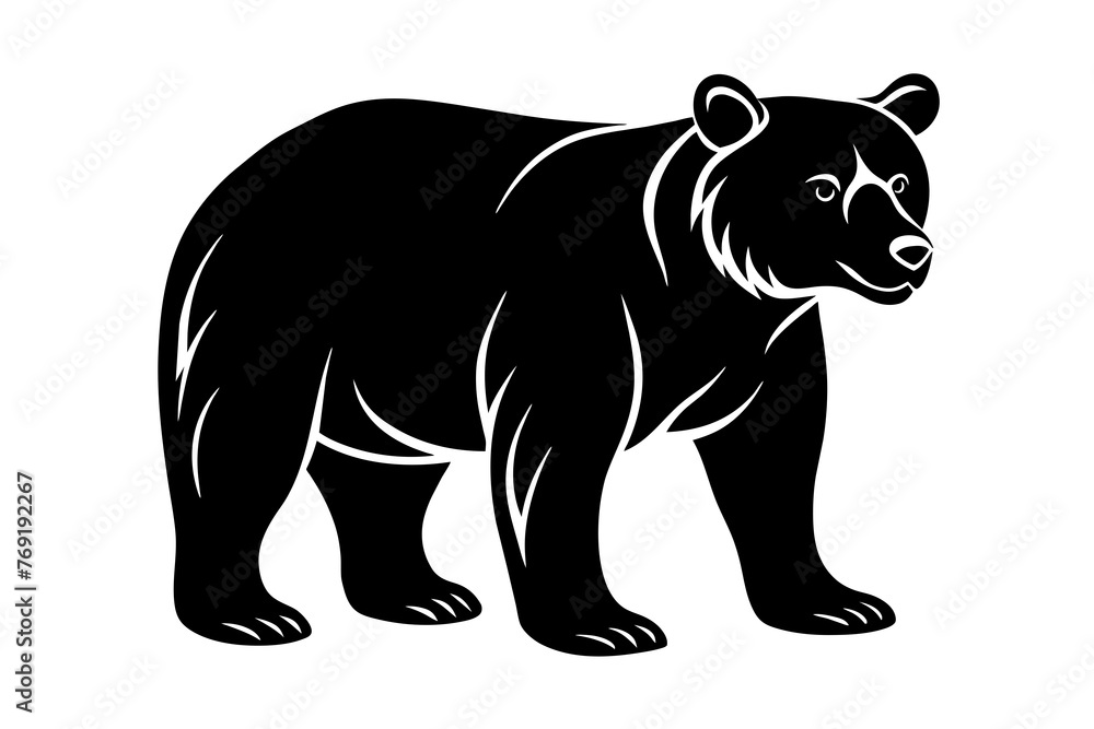 bear silhouette vector illustration bear silhouette vector illustration