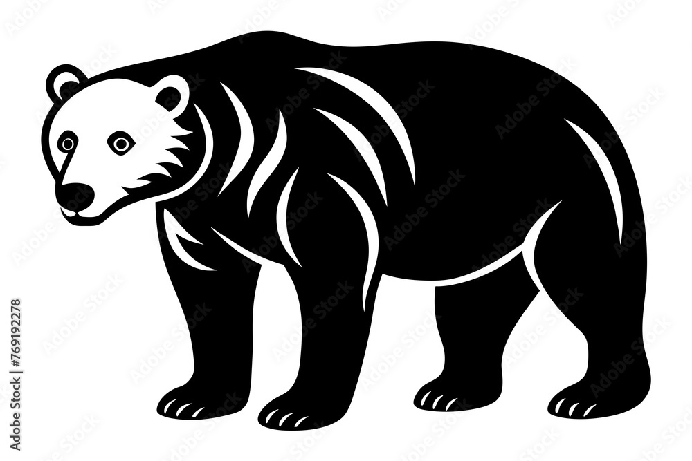 bear silhouette vector illustration bear silhouette vector illustration