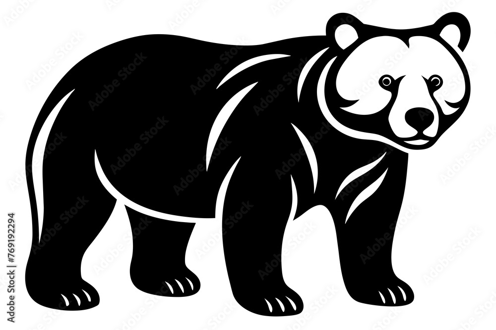 bear silhouette vector illustration bear silhouette vector illustration