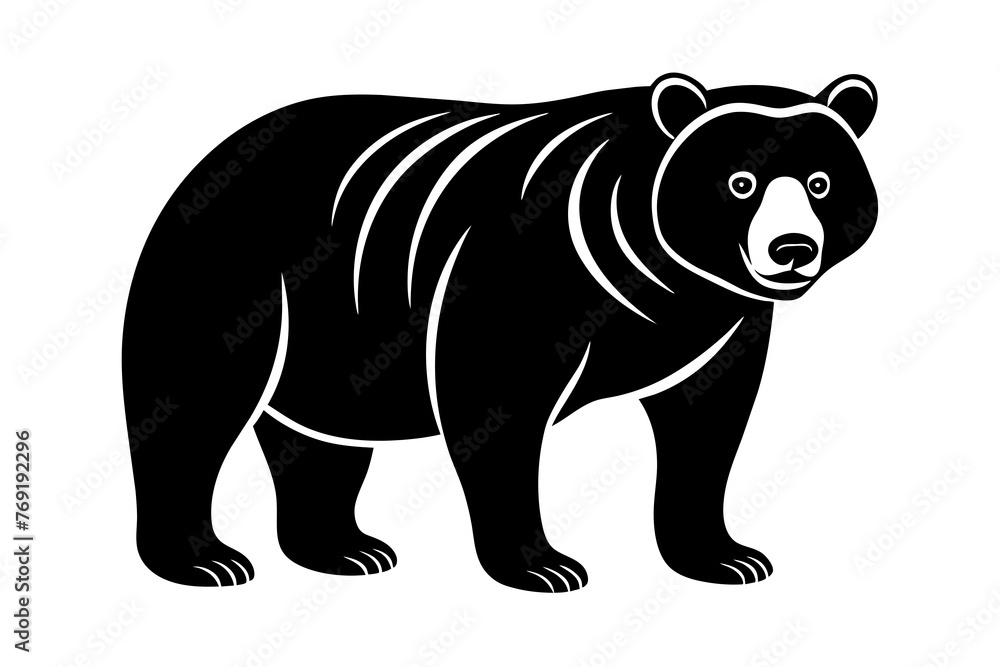bear silhouette vector illustration bear silhouette vector illustration