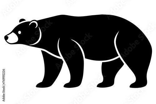 bear silhouette vector illustration © MDSHIJU