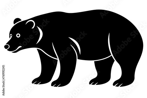 bear silhouette vector illustration © MDSHIJU