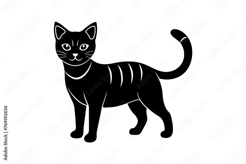 cat silhouette vector illustration