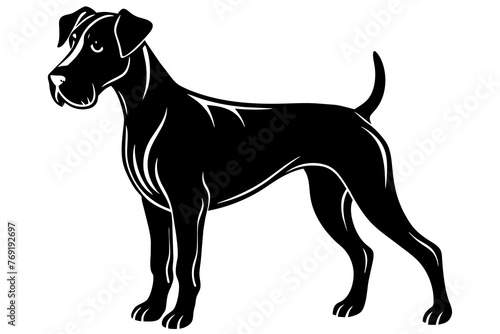 dog silhouette vector illustration