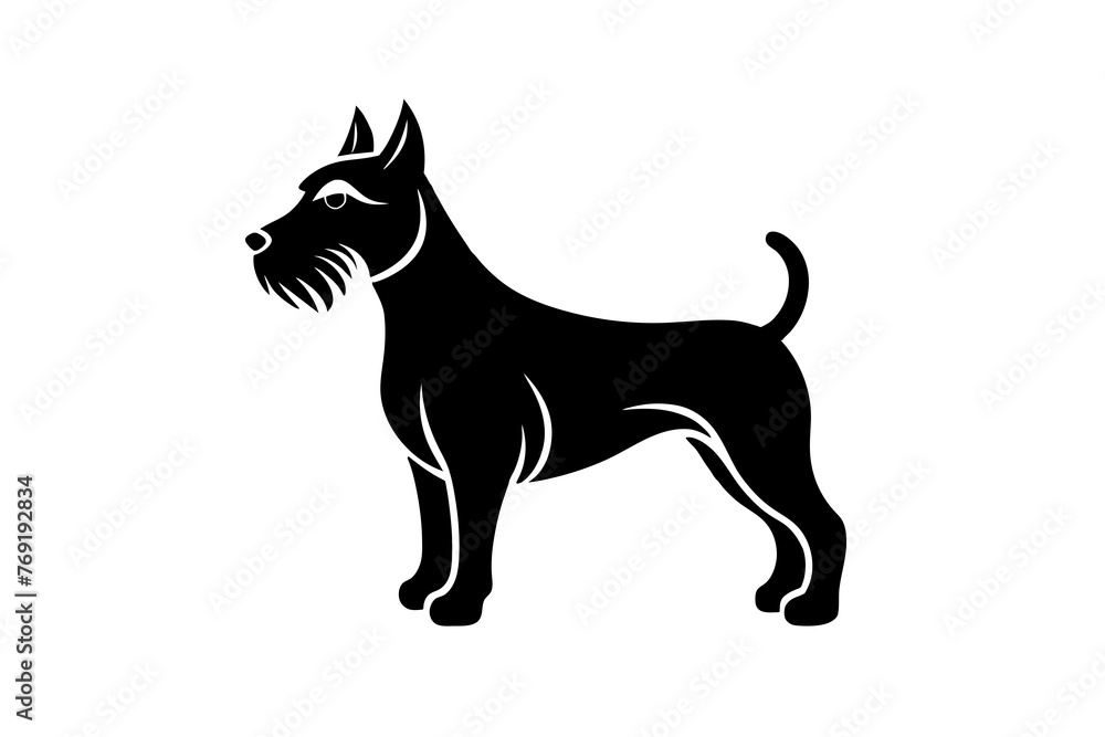 dog silhouette vector illustration 