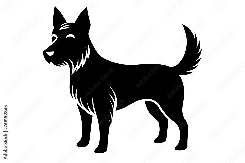 dog silhouette vector illustration 
