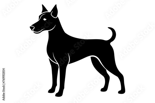 dog silhouette vector illustration 