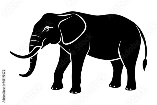 elephant silhouette vector illustration