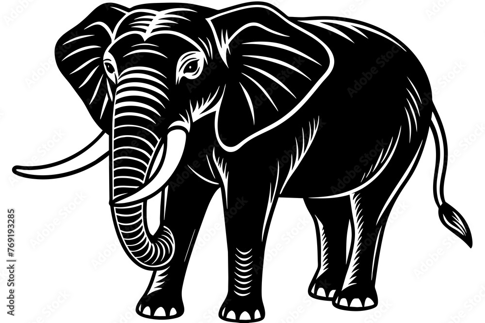 elephant silhouette vector illustration