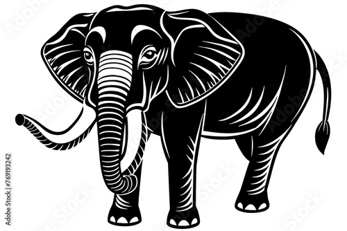 Wallpaper Mural elephant silhouette vector illustration Torontodigital.ca