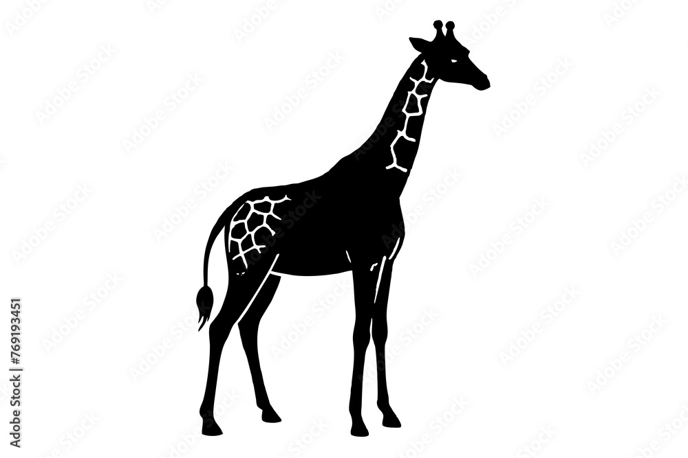 giraffe silhouette vector illustration giraffe silhouette vector illustration