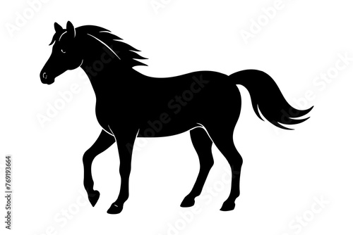 horse silhouette vector illustration