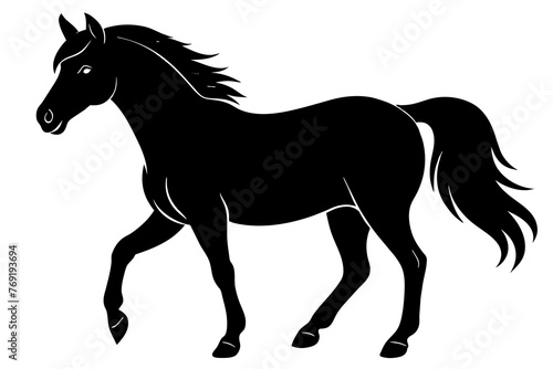 horse silhouette vector illustration