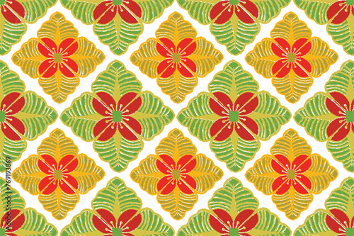 The Kembang Kates Batik motif and its development is a very exclusive motif. Suitable for various functions. Vector EPS 10