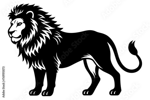 lion silhouette vector illustration