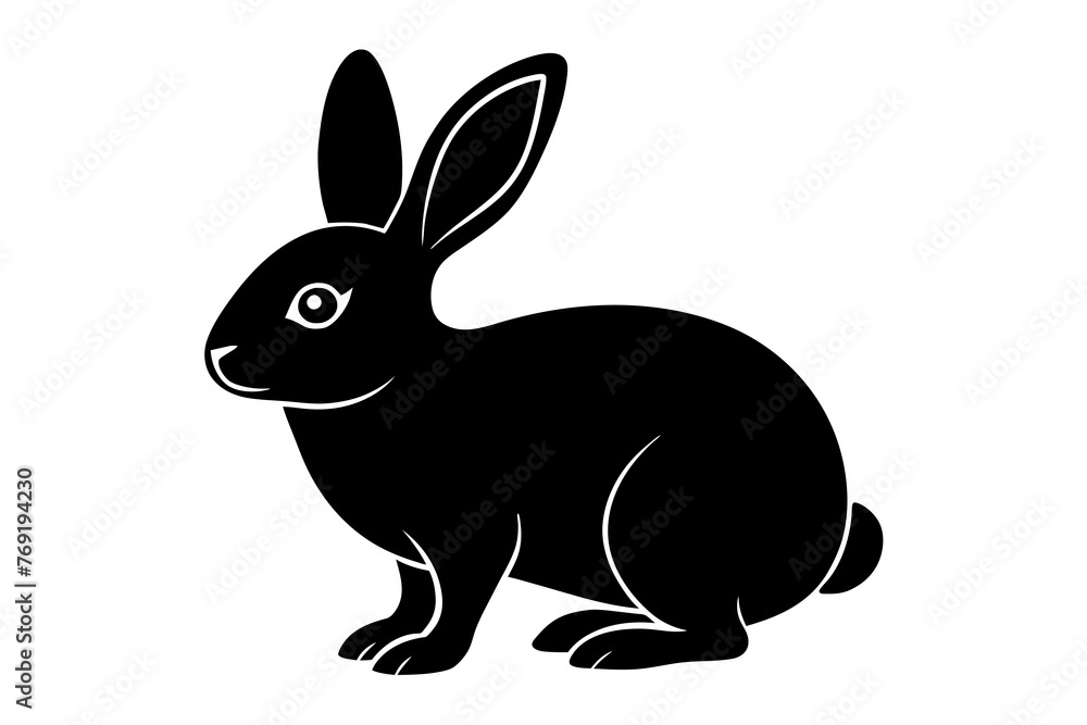 rabbit silhouette vector illustration rabbit silhouette vector illustration