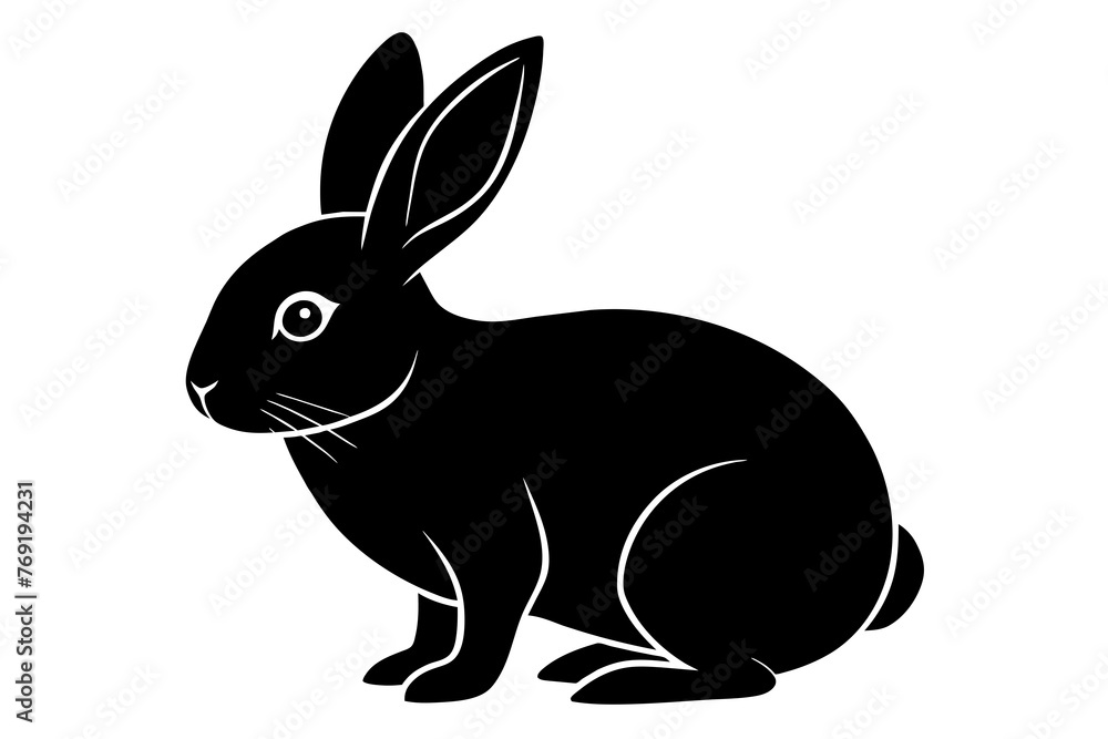 rabbit silhouette vector illustration rabbit silhouette vector illustration