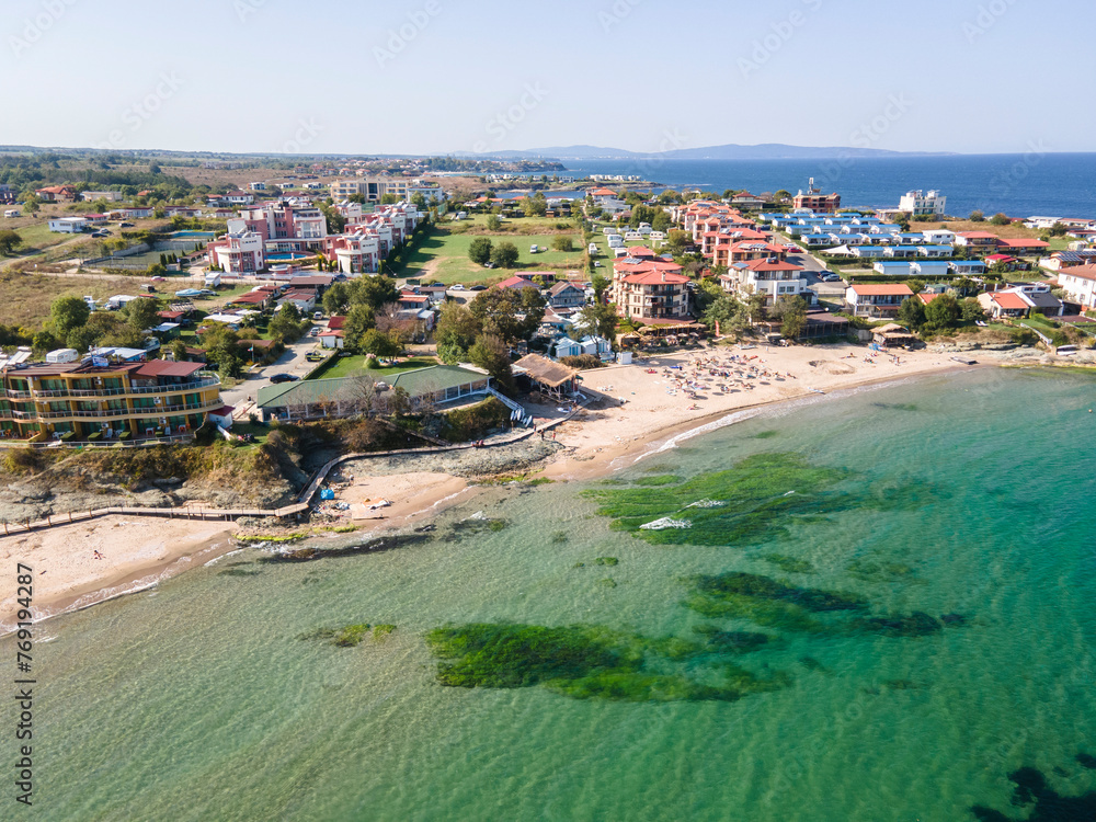 Aerial view of Black sea coast near Arapya beach, Bulgaria