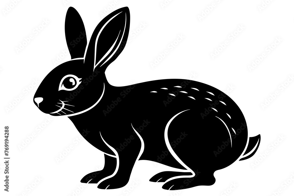 rabbit silhouette vector illustration rabbit silhouette vector illustration