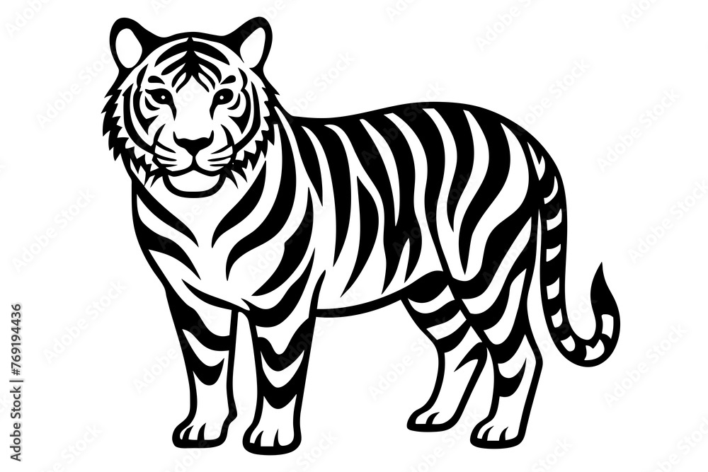 tiger silhouette vector illustration tiger silhouette vector illustration