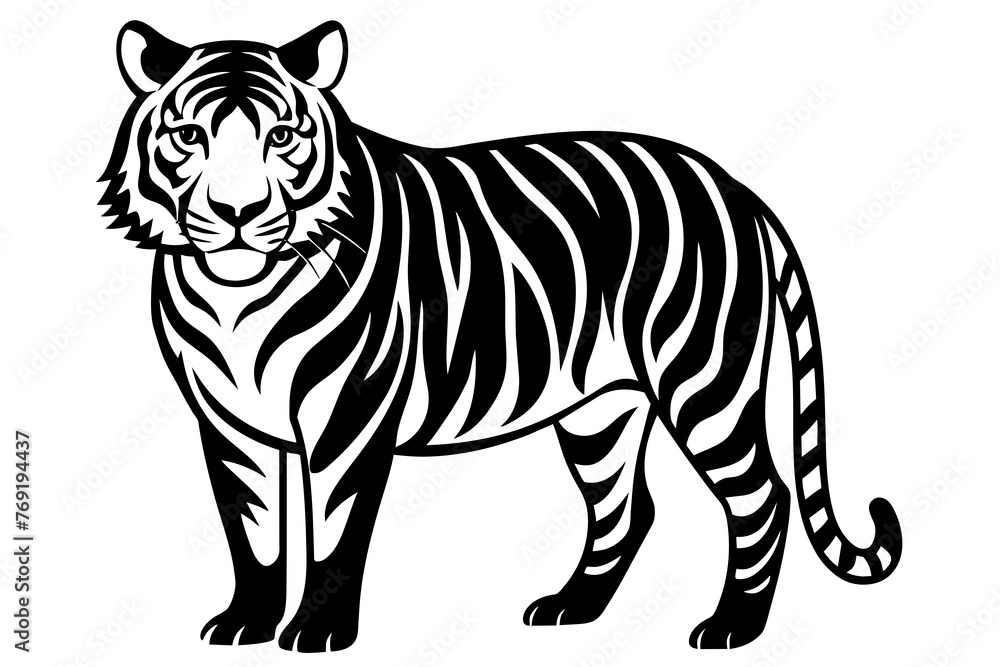 tiger silhouette vector illustration tiger silhouette vector illustration