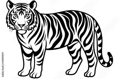 tiger silhouette vector illustration