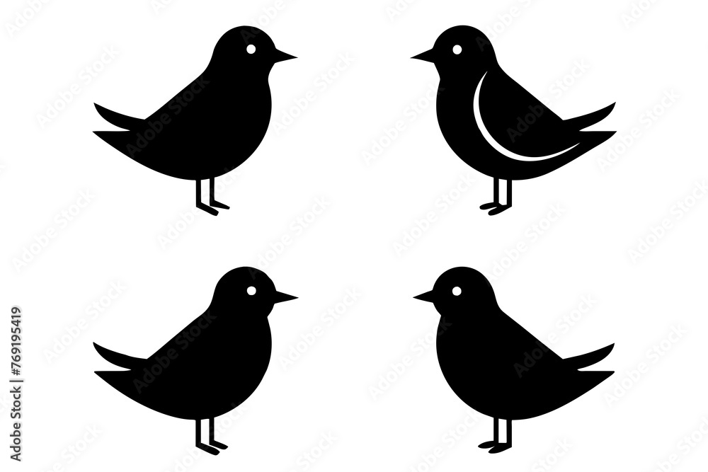 pebbles bird silhouette vector illustration pebbles bird silhouette vector illustration