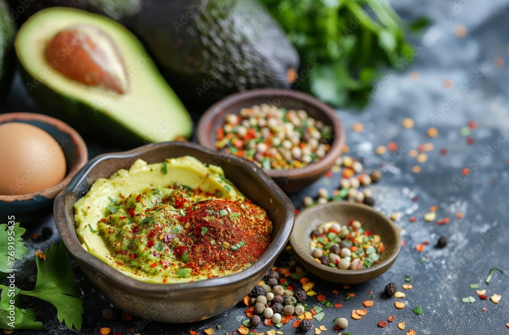 Avocado and spice assortment Avocado and spice assortment