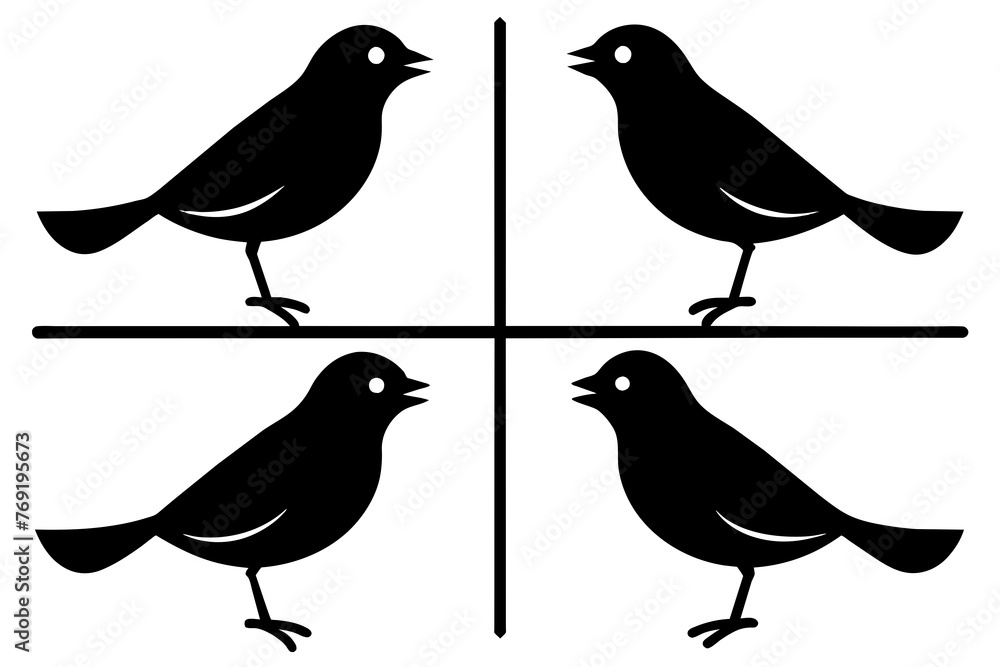 nibbles bird silhouette vector illustration nibbles bird silhouette vector illustration