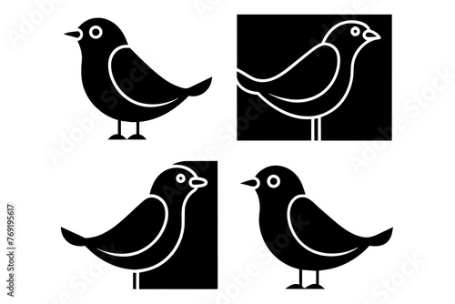 nibbles bird silhouette vector illustration