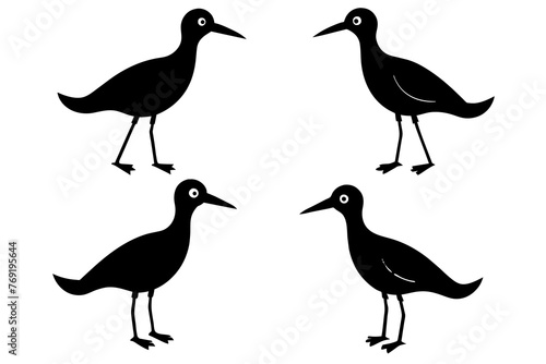 nibbles bird silhouette vector illustration