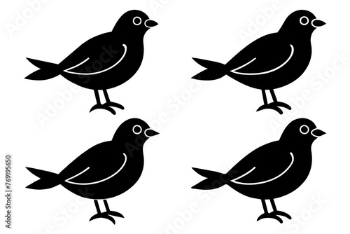 nibbles bird silhouette vector illustration